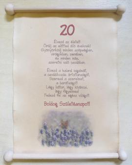 20. születésnapra